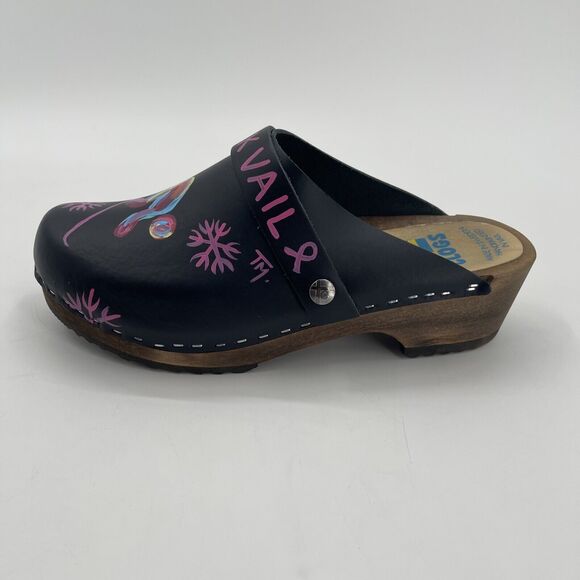 Tessa Clogs Womens EU 38 Pink Vail Breast Cancer Event Colorado Hand Painted - Picture 5 of 10
